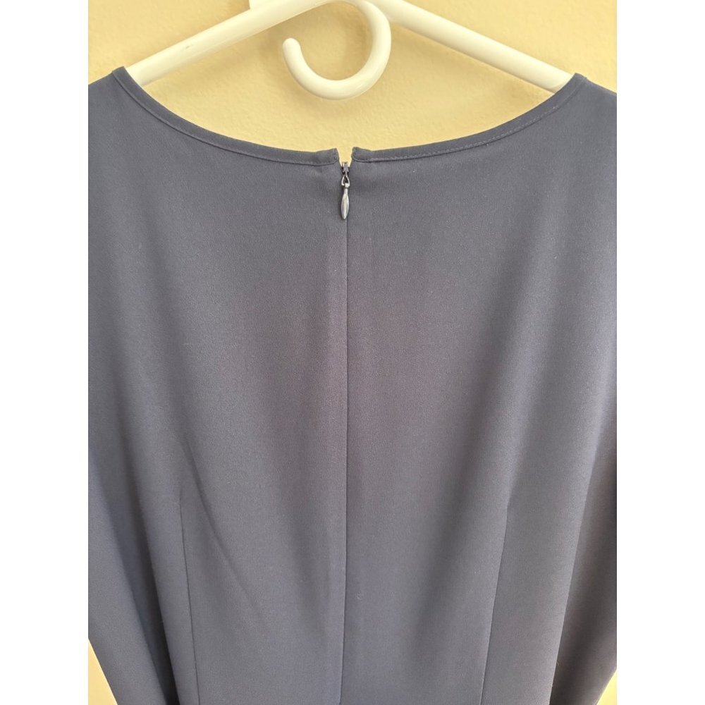 Talbots NWT Navy + White Striped Sleeveless Dress with Pleated Skirt Size 4 - Picture 9 of 13